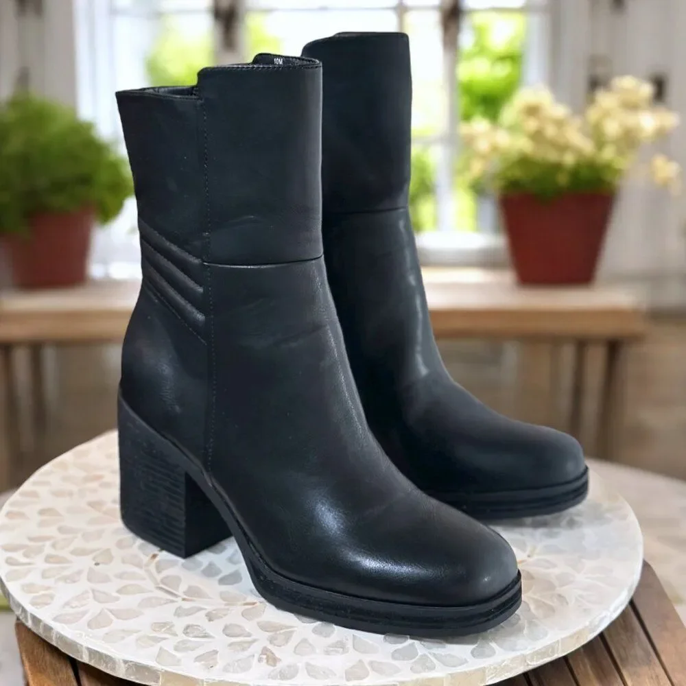Kork-Ease Korks Moergan Black Block Heel Ankle Boots Womens 10 - Picture 2 of 13